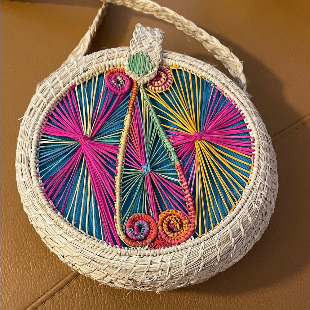 Colorful Woven Round Bag